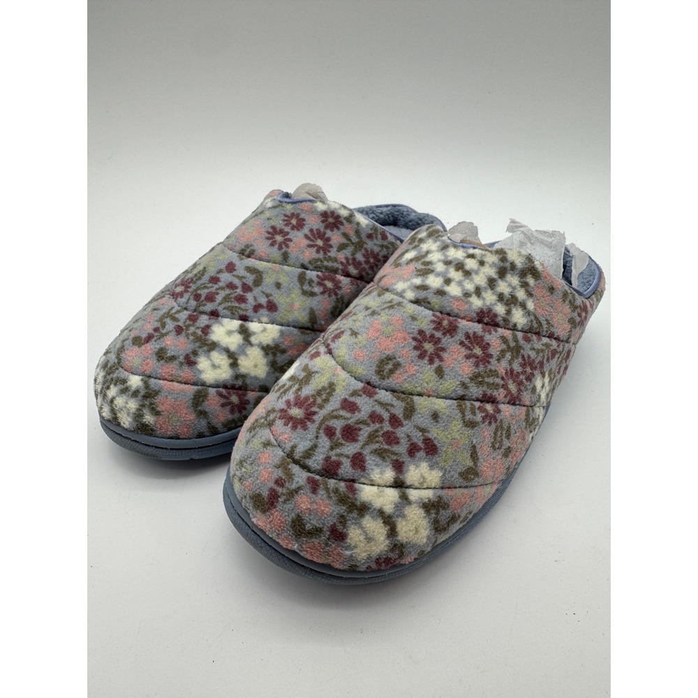 Dearfoams‎ Memory Foam Floral Slippers Womens Size M 7-8 Indoor Outdoor